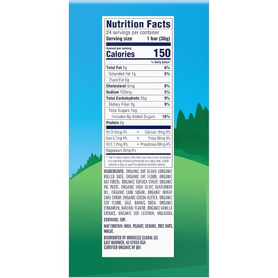 Zbar - Iced Oatmeal Cookie - Soft-Baked Energy Snack Bars - Non-GMO - 12g Whole Grains - USDA Organic Granola Bars - Snacks for Kids (24 Pack)