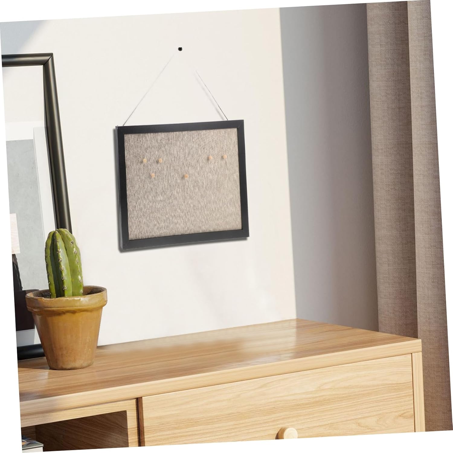 DIY Small Cork Board with Framed Wall Bulletin Board for Office Home Kitchen and School Lightweight Easy to Install for Notes and Photos