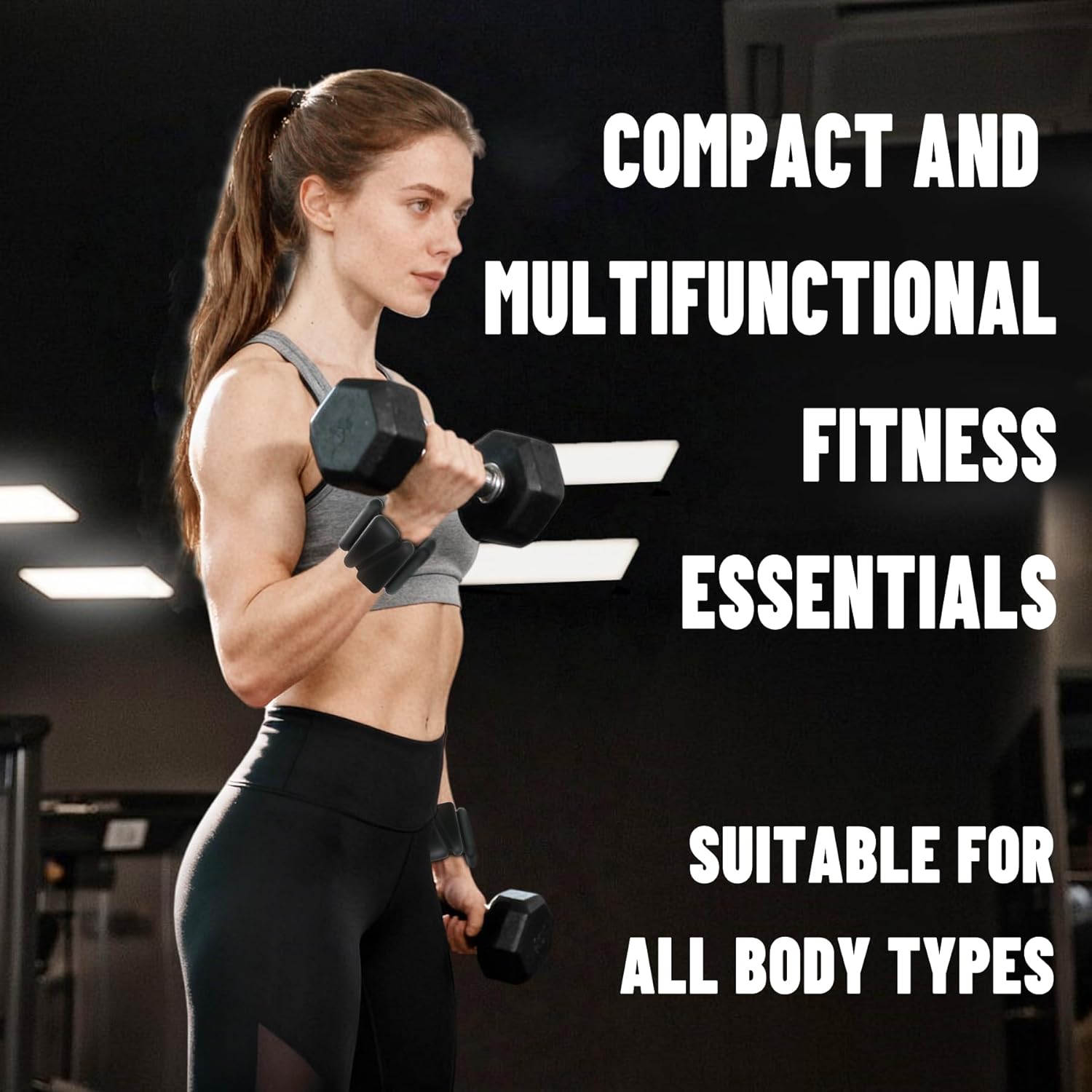 Ankle Weights 2 lb Set for Women & Men - Adjustable Wrist/Leg Weights with Soft Neoprene & Metal D-Ring, Sweat-Proof for Walking Running Pilates HIIT At Home Workout