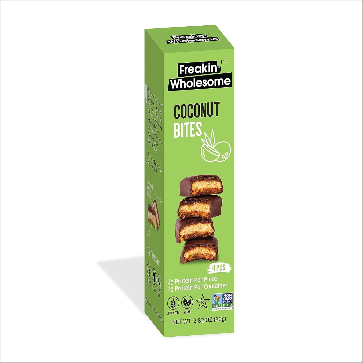 Freakin' Wholesome Chocolate Covered Bites (Coconut, Pack of 4)