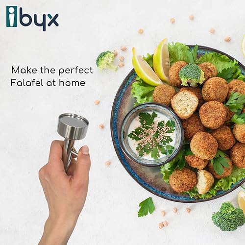 Miniatura 2 de IBYX Falafel y albóndigas - Cuchara para hacer albóndigas  Herramienta para albóndigas y falafel de acero inoxidable apta para alimentos y no