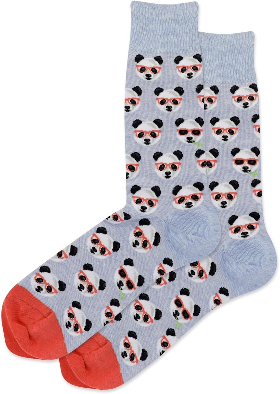Hot SoxSmart Panda Socks, Blue Heather, 1 Pair, Men Shoe 6-12.5