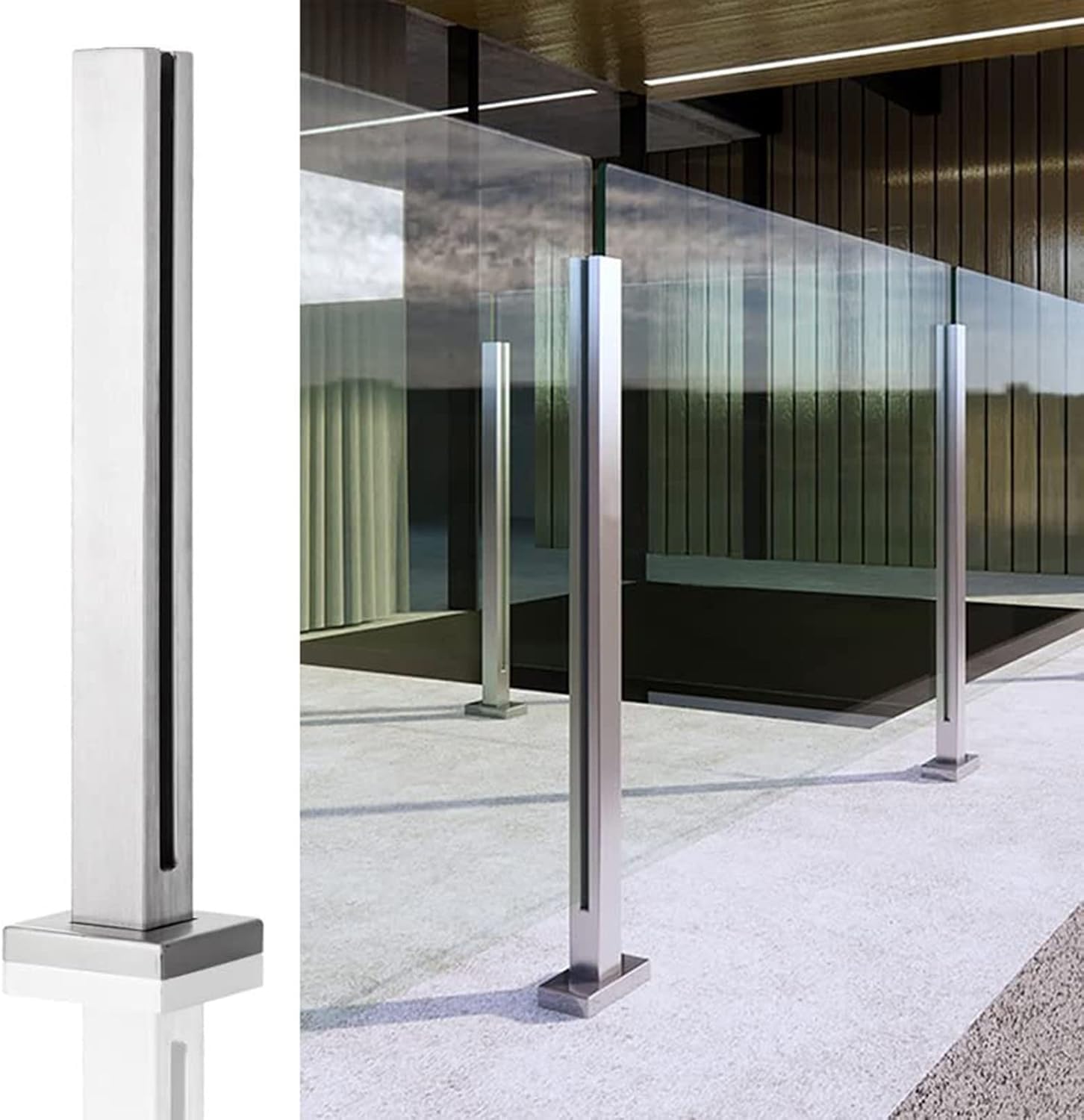 Garde-corps acier inoxydable et verre au design moderne pour terrasses