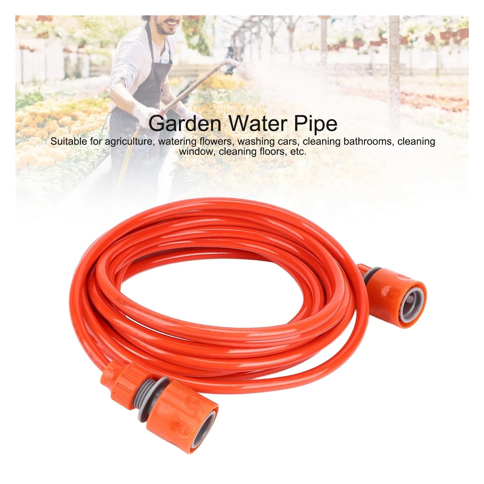 Manguera de jardín de alta presión de 6M Tubería de agua flexible suave | Manguera de jardín de plástico flexible con alta resistencia a la presión.