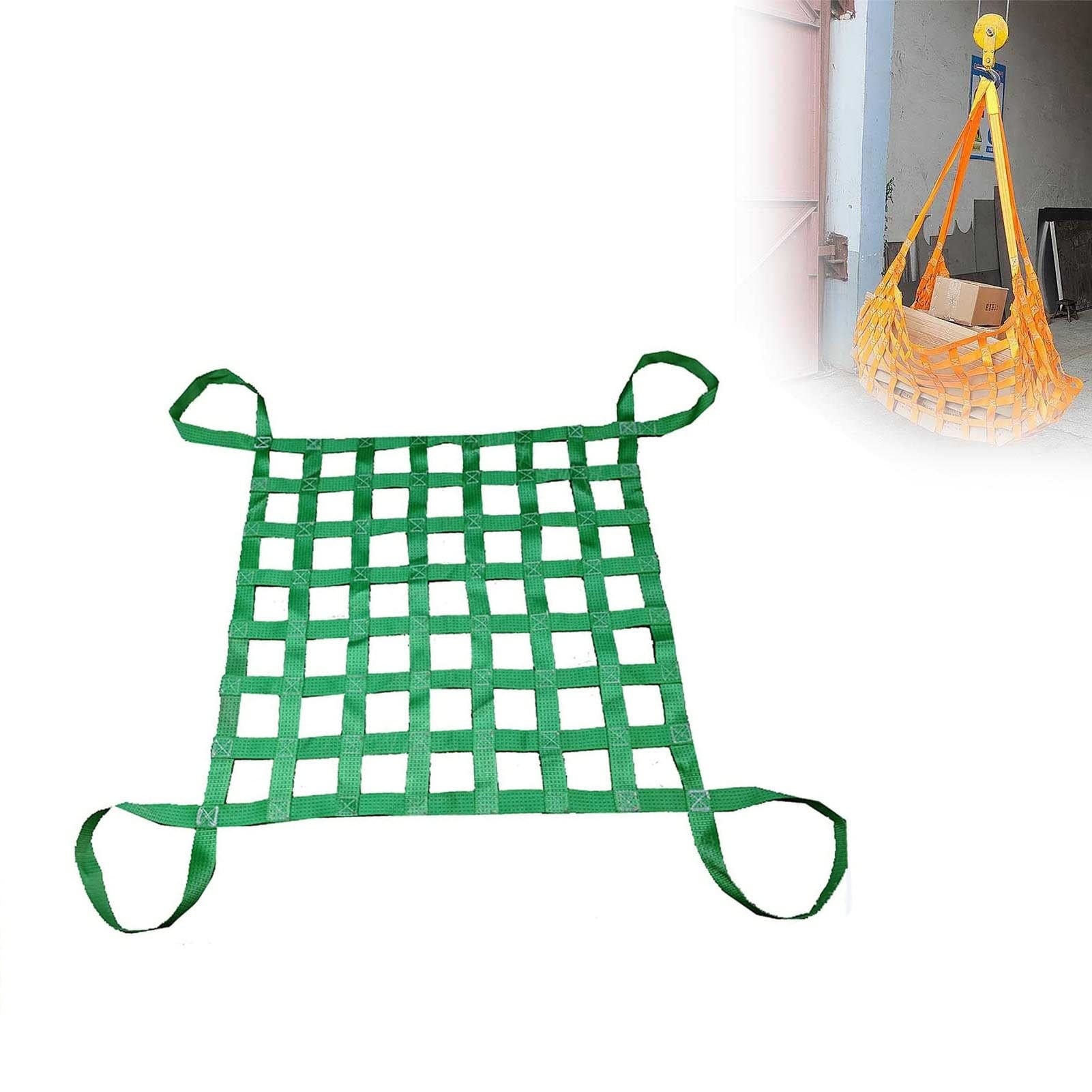Ladungssicherungsnetz Transporter, Sicherheits Hebenetz, Laden Sie 0,3-3,5 Tonnen, Fracht Abdecknetz Hangendes Hebenetz Aus Polyester, Kann Angepasst Werden ( Size : 1.5 X 1.5M/Mesh 10cm/Load 2t )