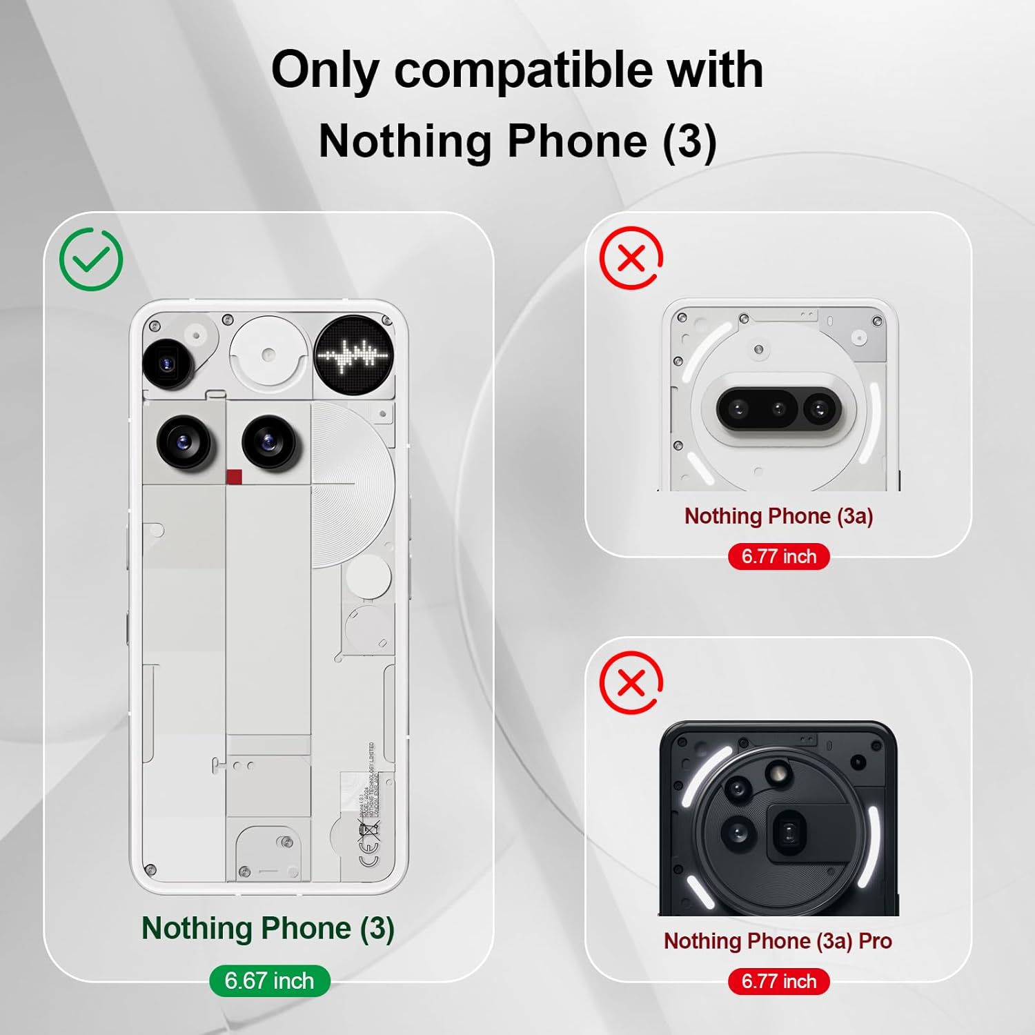 Case for Nothing Phone 3, Soft Silicone Case with Upgraded Camera Protection, Shockproof Slim Case Cover with Anti-Scratch Microfiber Lining, Black - Image 5