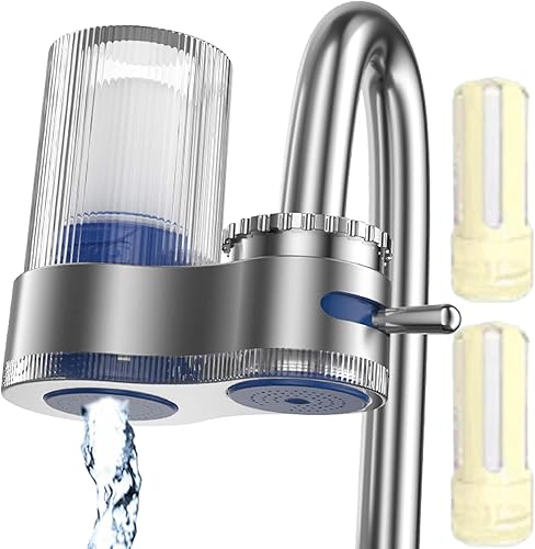 Buyusus Filtro de agua, purificador de agua Buyusus para agua del grifo, purificador de agua de grifo con adaptadores, filtro de montaje de manguera