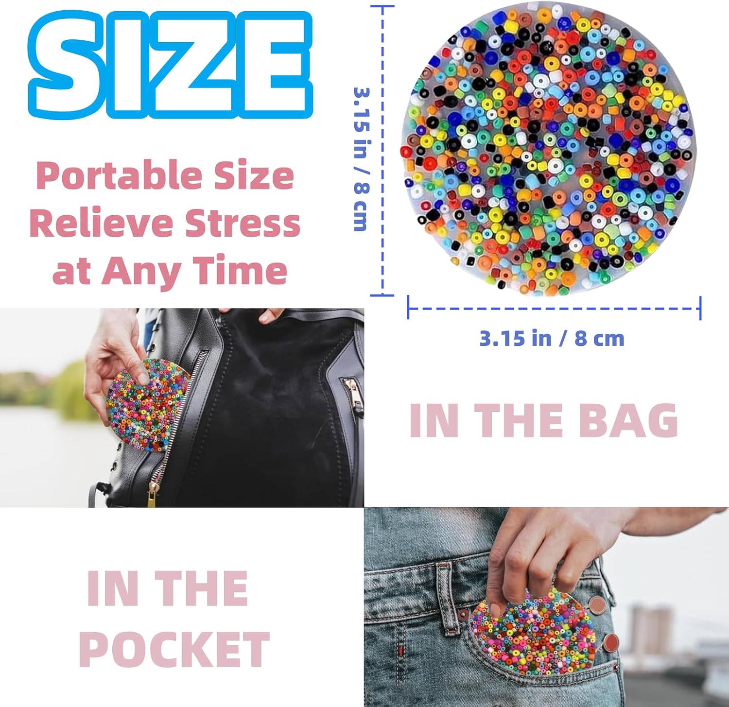 3 Pcs Picky Pad Fidget Reusable Skin Picking Fidget Toys Portable Pimple Popping Toy Silicone Picky Pad for Dermatillomania ADHD OCD Stress Anxiety Relief