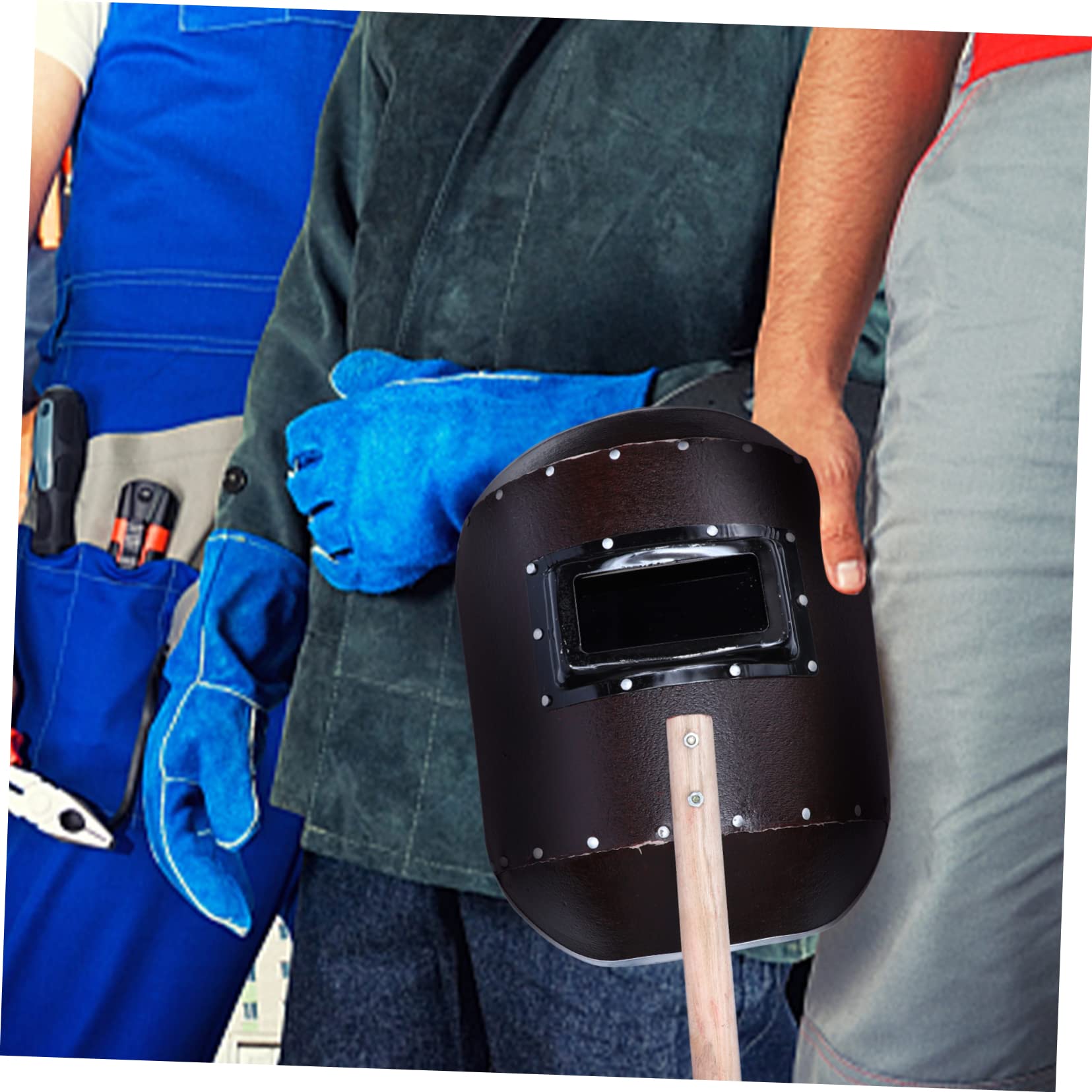 DOITOOL 2 Stück Schweißmaske Bandana Flip Shields Handhaube Kit Elektronischer Schutzhelm Zubehör Tönungsschürzen Werkzeugmaschinen Schweißhelm Mit Automatischer Verdunkelung