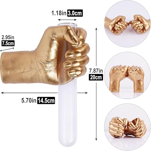 Miniatura 5 de 2 piezas de esculturas de pared, florero de manos para decoración del hogar, escultura artística de montaje en pared, estatua de arte de pared