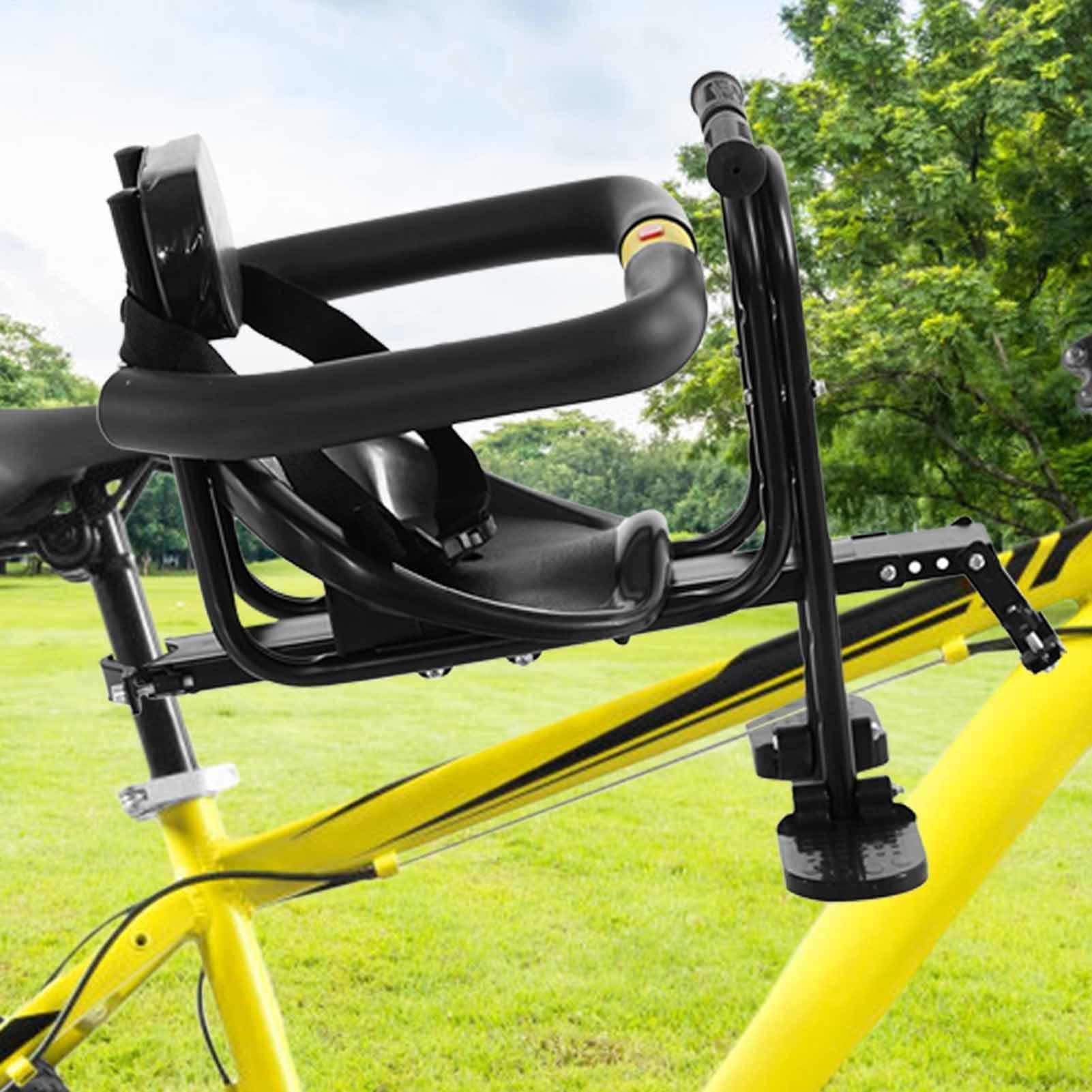 Seggiolino da ciclismo per bambini, nero, portatile, comodo, poggiapiedi per bicicletta | Accessori da ciclismo staccabili Supporto per barra trasversale per bambini dai 2 ai 5 anni Accessori per biciclette Porta