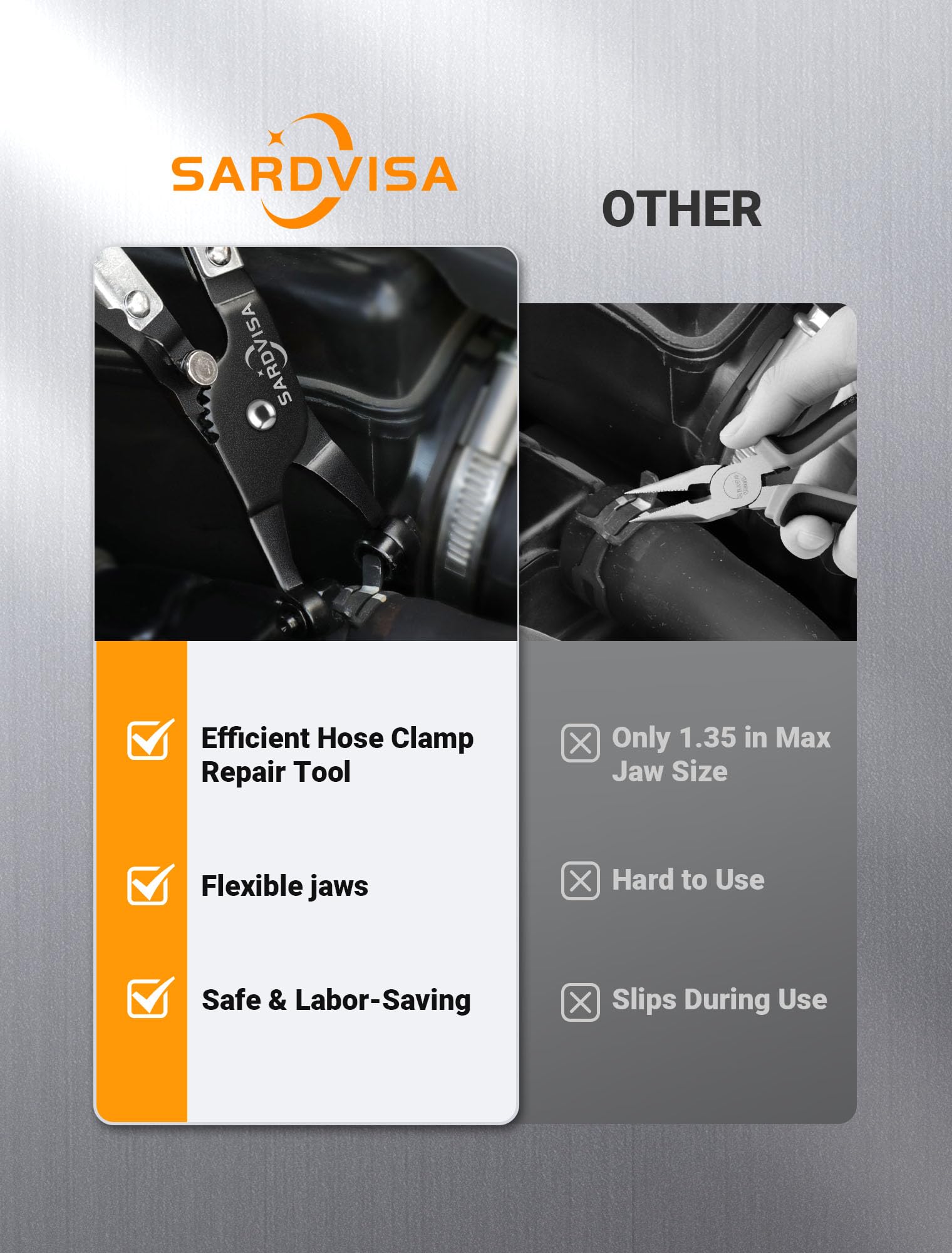 SARDVISA Hose Clamp Pliers - Easy Clamp Removal -5