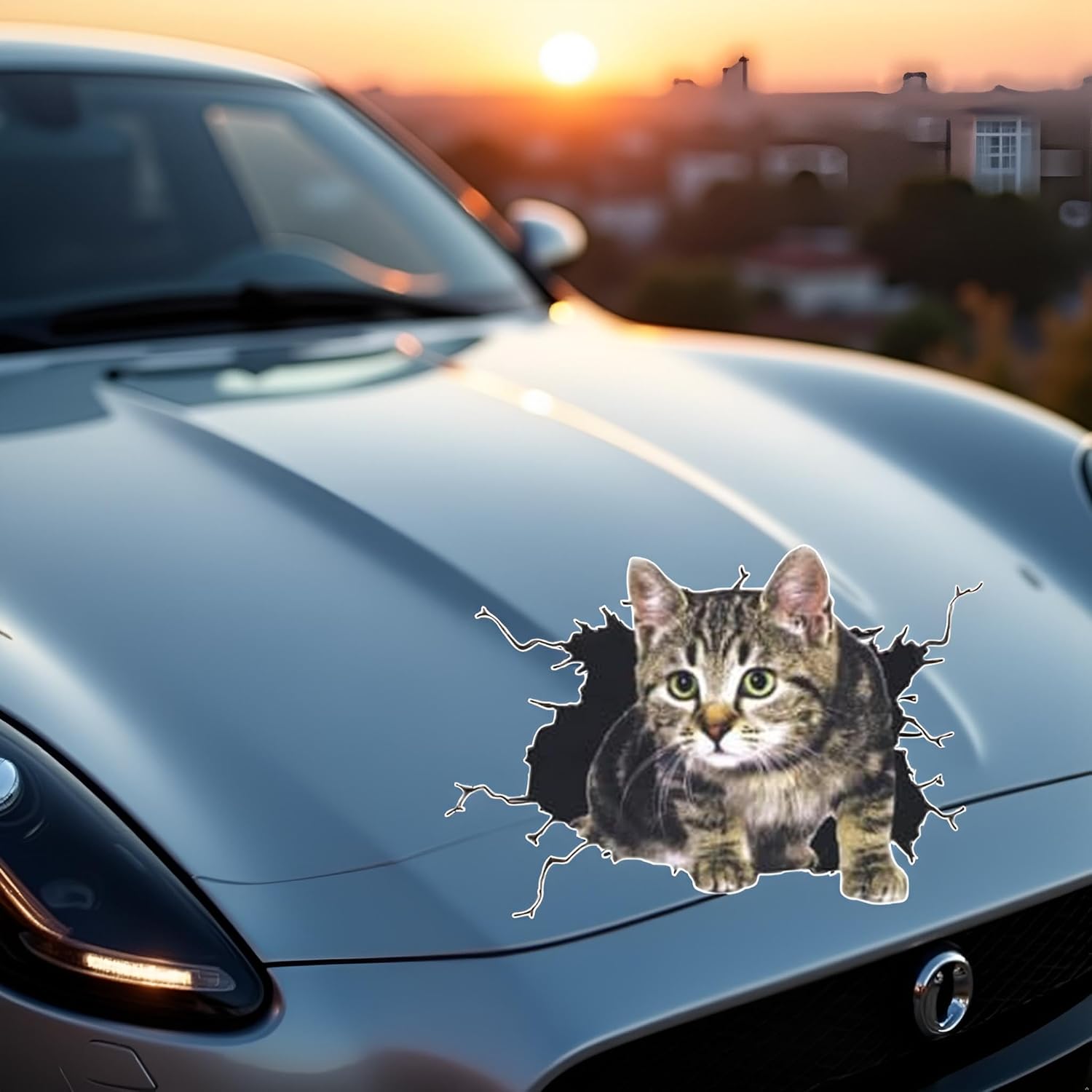 Cat Decals for Cars, Car Sticker 3D Simulation Cute Cat Scratches to Cover The Body Sticker, Bumper Stickers, Decals and Magnets, Automotive Decals - Image 9