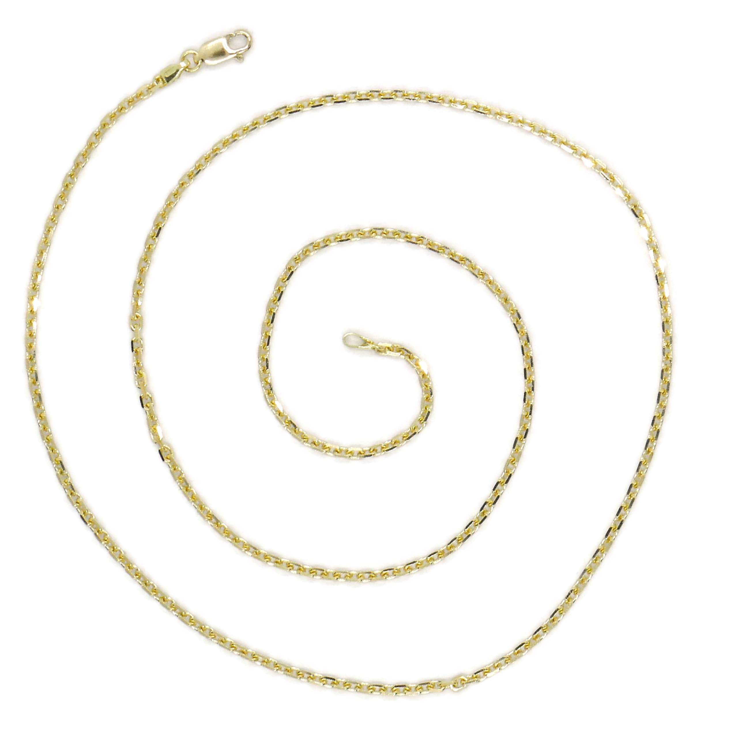 Cadena oro 18k maciza 60 cm 11.40 g eslabón forzado clásico hombre