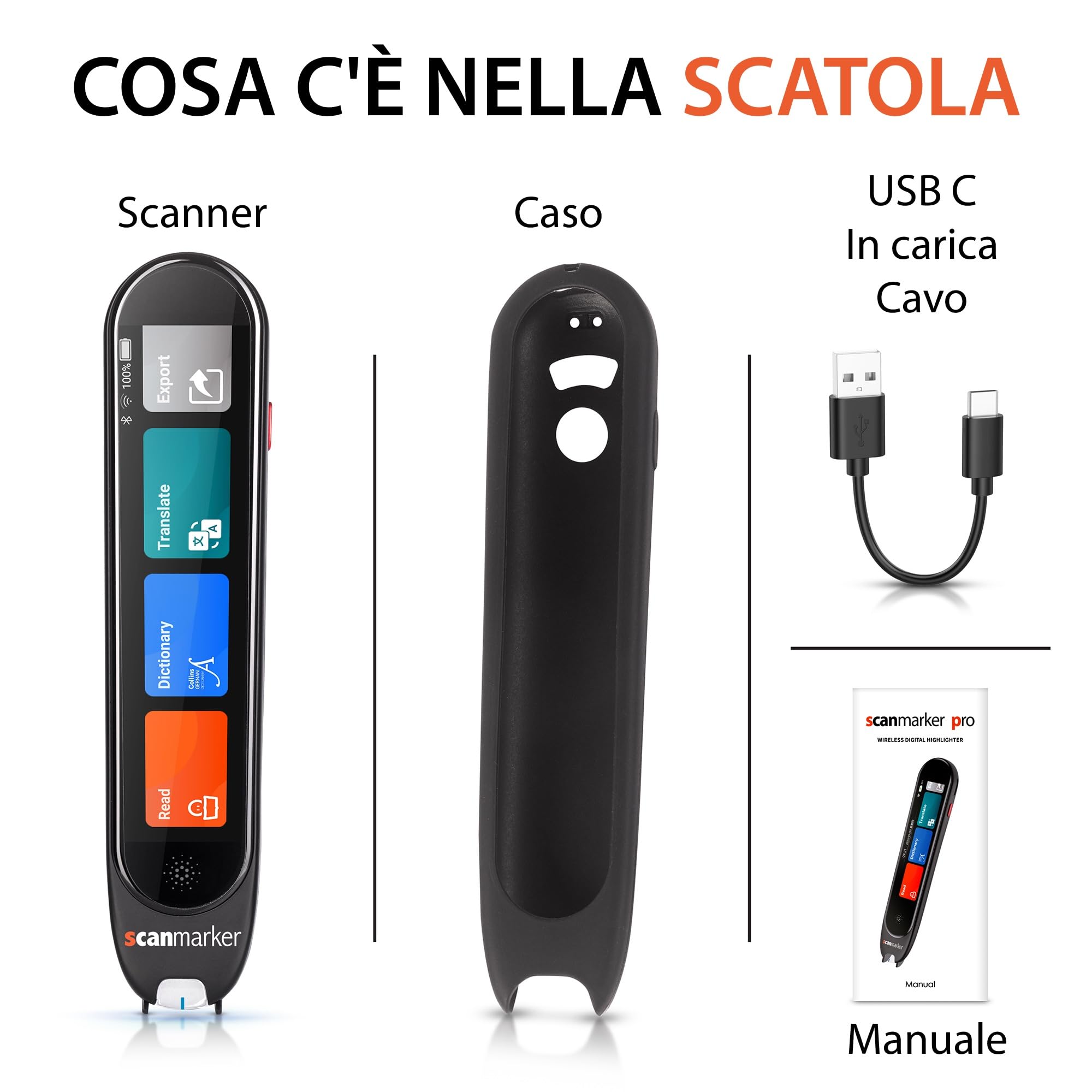 Scanmarker Pro Penna Traduttore Multilingue Scanner per Dislessia e Apprendimento
