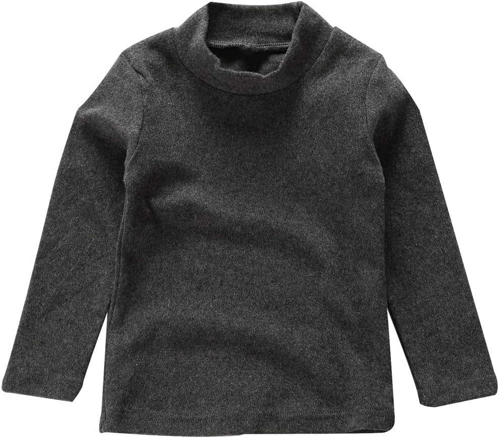 FKKFYY Basic Tops for Unisex Kids Comfortable Long Sleeve Fall Winter