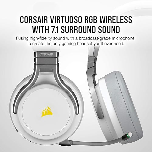 Miniatura 2 de Corsair Virtuoso - Auriculares inalámbricos RGB para juegos, sonido envolvente 7.1 de alta fidelidad con micrófono de calidad de transmisión,