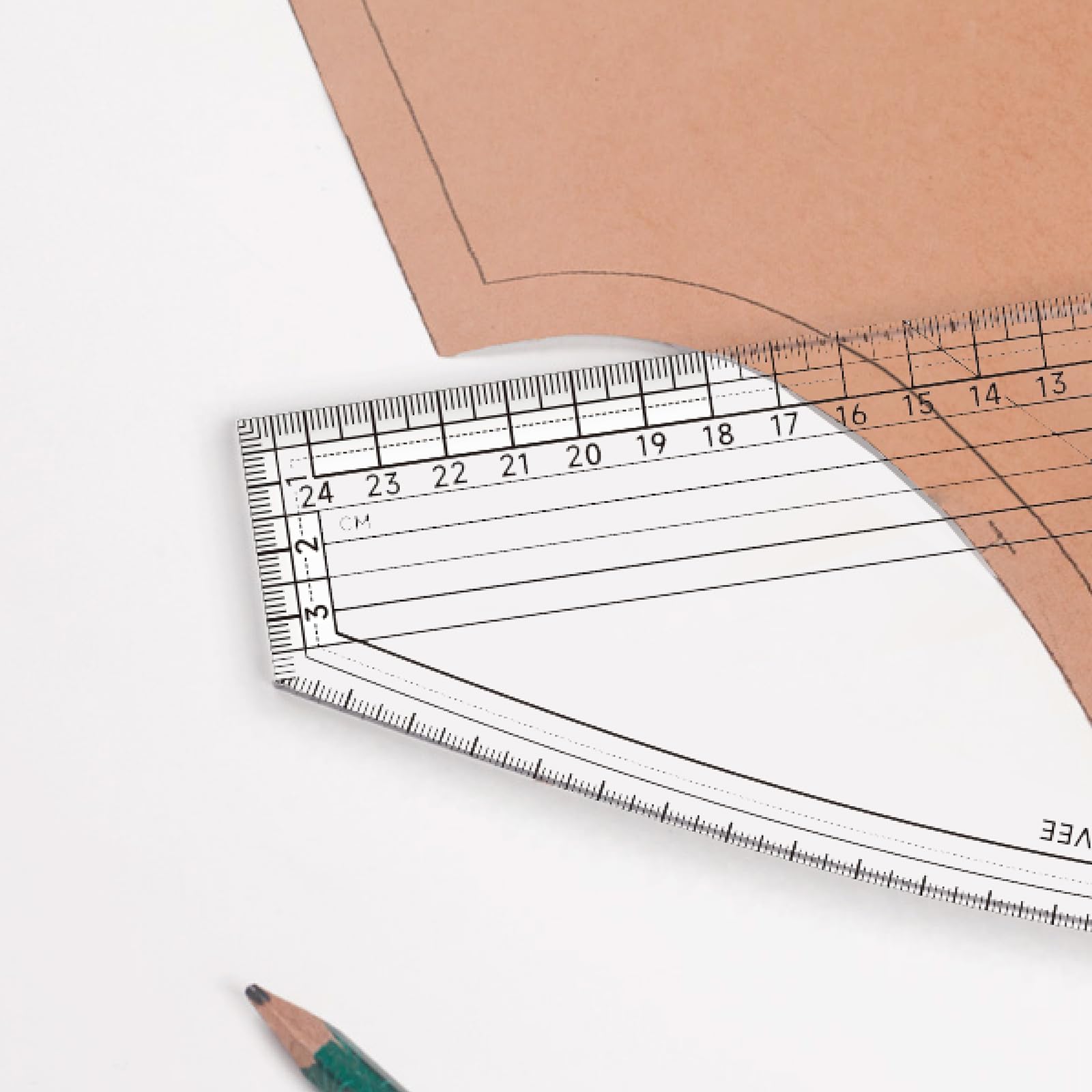 KEARING Muster - Lineal, Allzweck - Design - Lineal mit Seitenkurve