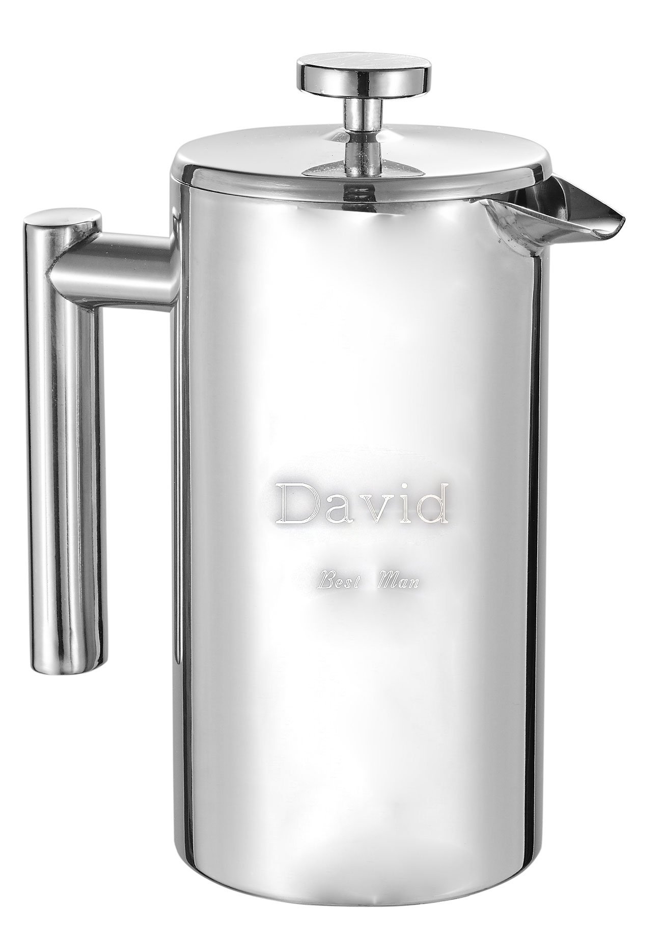 Personalized Stainless Steel Coffee French Press with Free Engraving