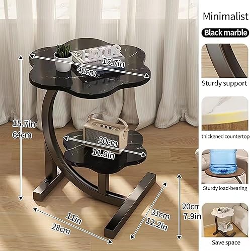 Miniatura 3 de Mesa de centro redonda pequeña, mesas de centro redondas, mesas auxiliares altas únicas, mesas auxiliares circulares para sala de estar, mesas