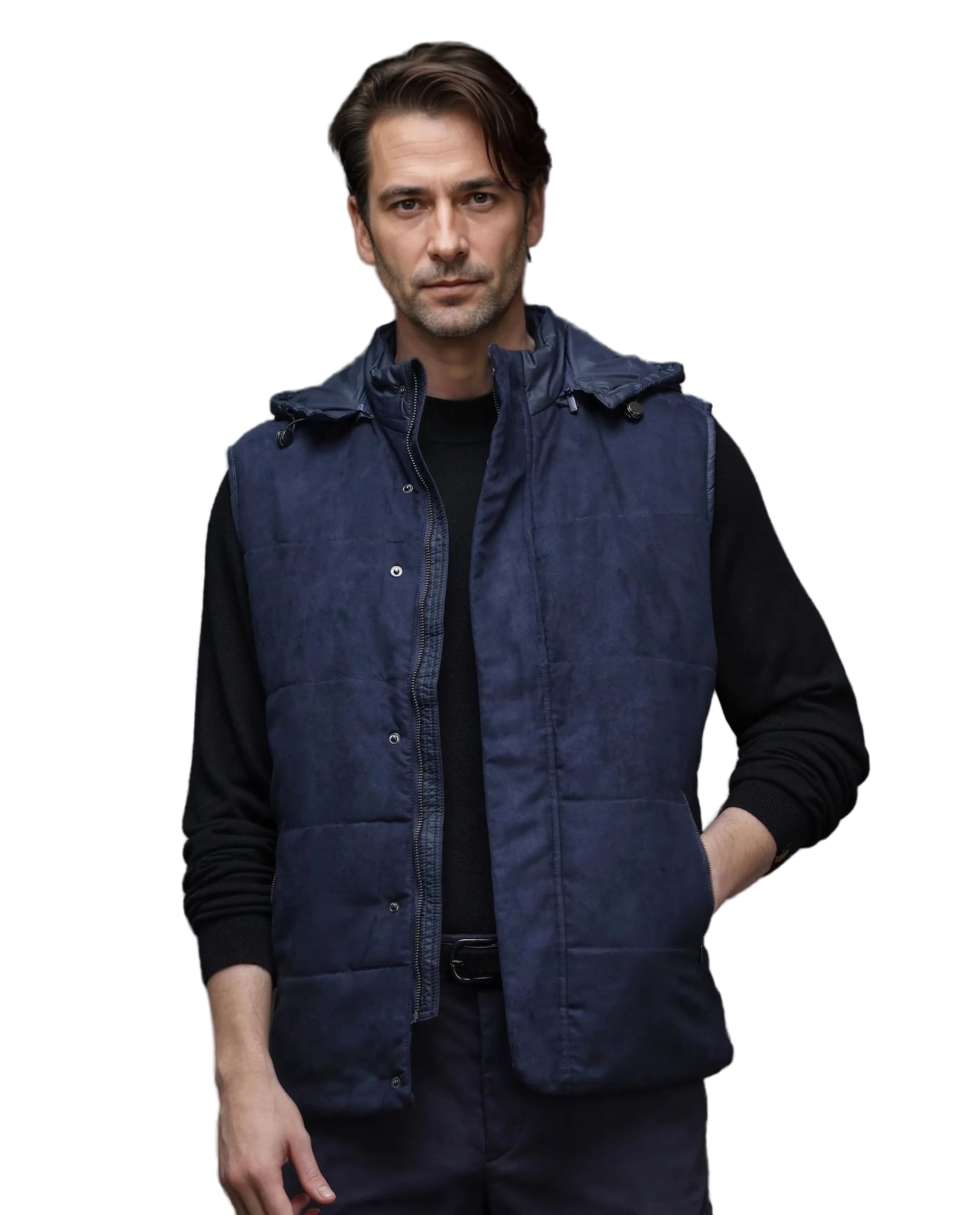 rare rabbit Men Regular Fit Solid Off White Polyester Hooded Zipper Jacket-picture-30