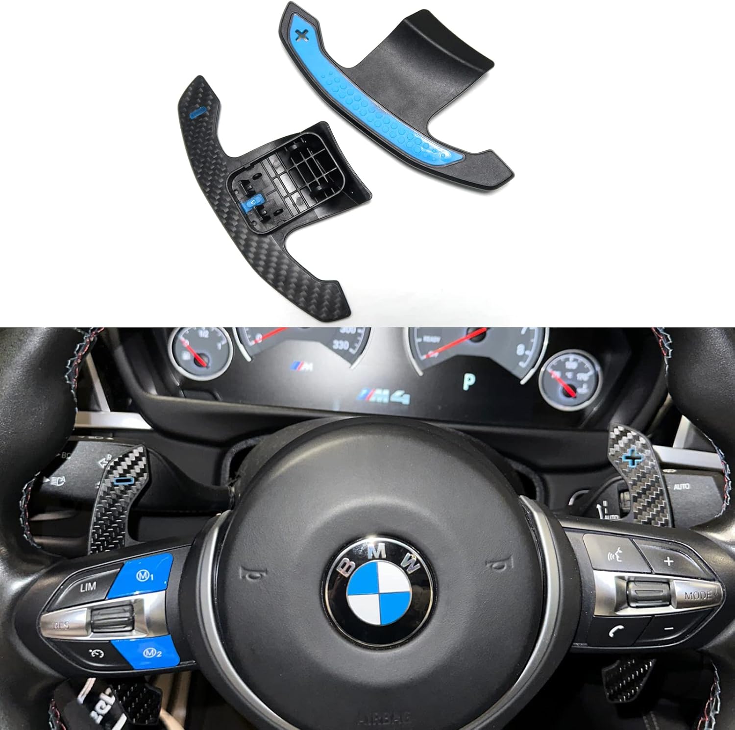 Amazon.com: Jesusii Car Carbon Fiber Paddle Shifters for BMW G20 G30 ...