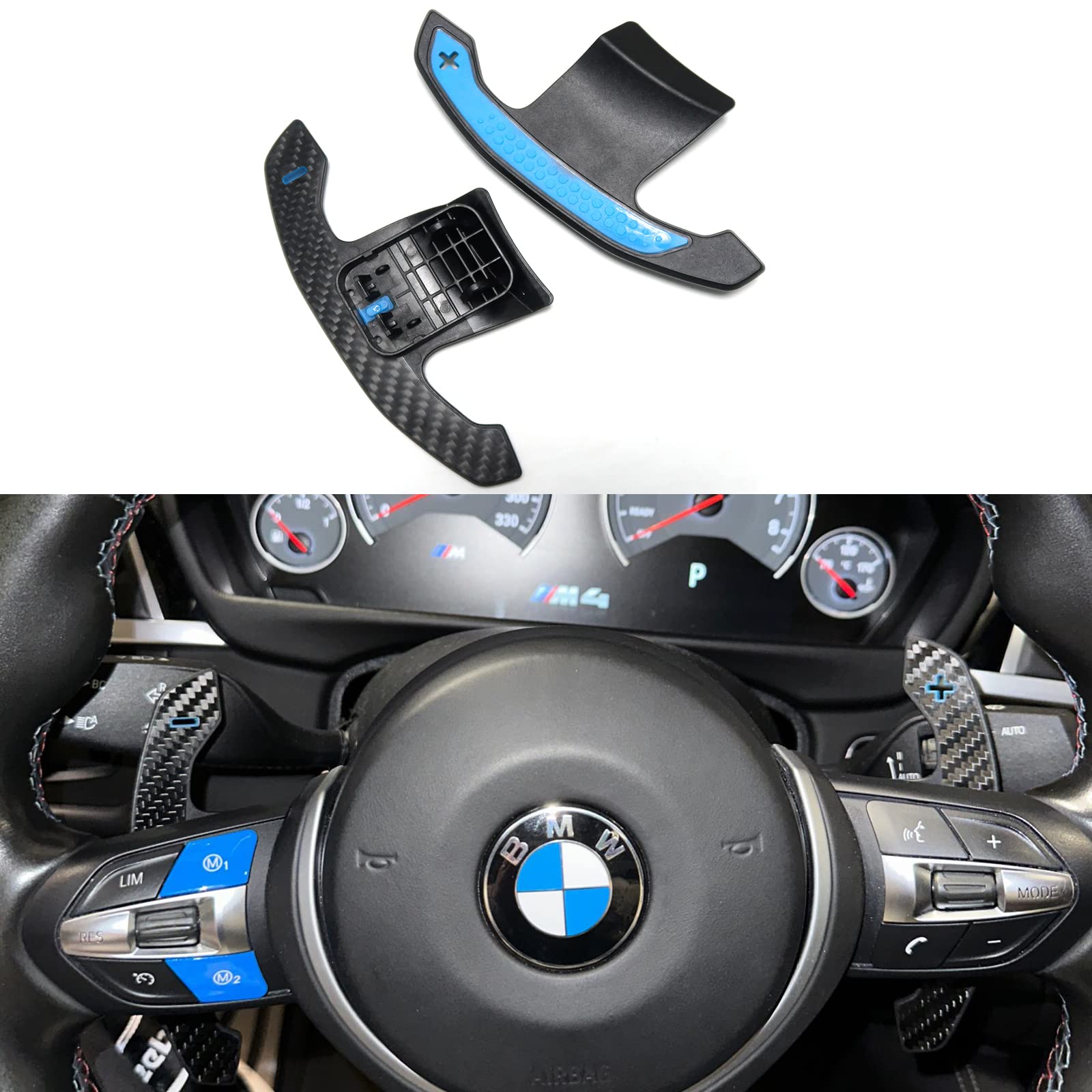 Amazon.com: Jesusii Car Carbon Fiber Paddle Shifters for BMW G20 G30 ...