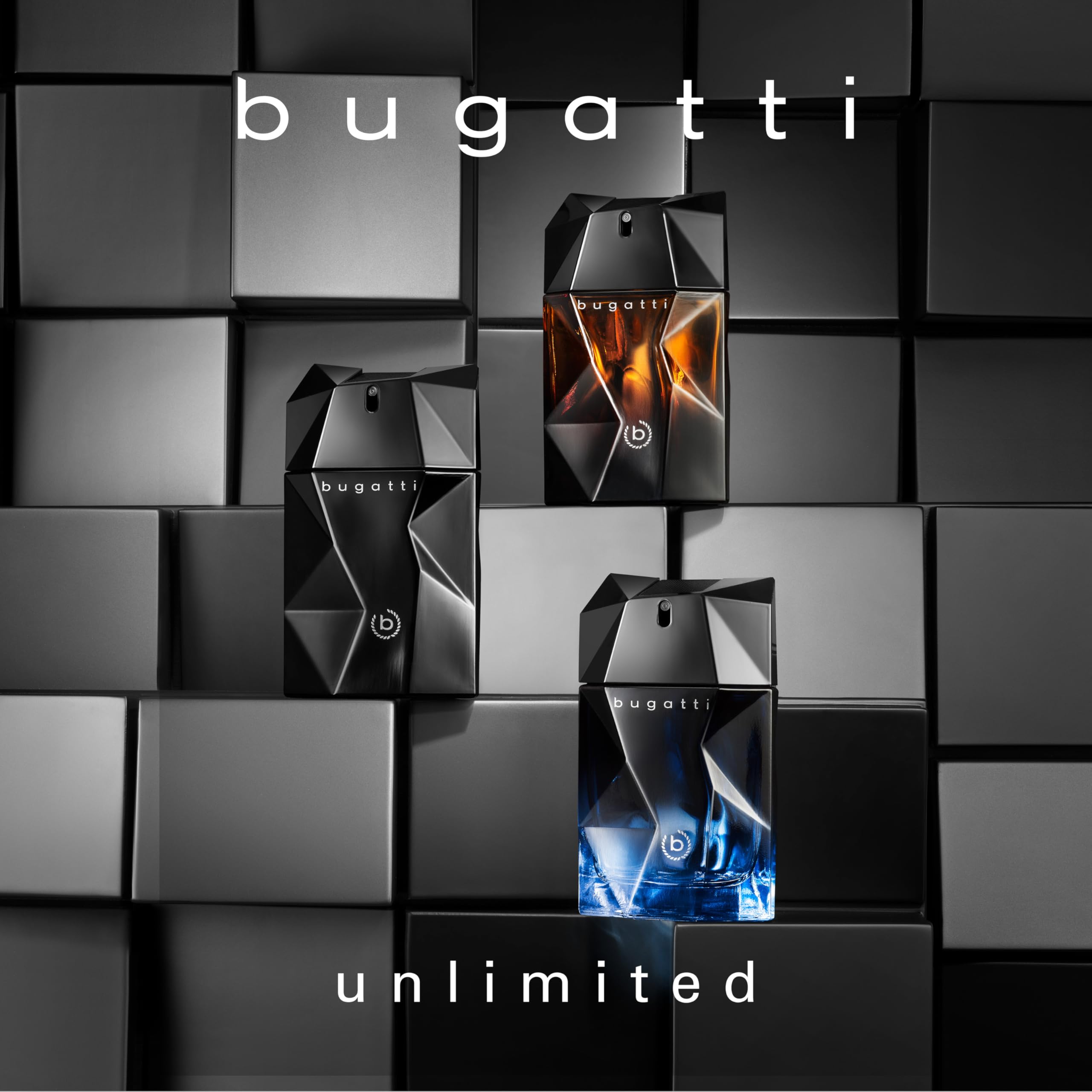 bugatti Parfum pour homme « Unlimited Blue » 100 ml I Eau de toilette pour homme avec citron, pastèque, bois de santal et bois de cèdre I Vivifiant, dynamique et moderne I Parfum aromatique aquatique