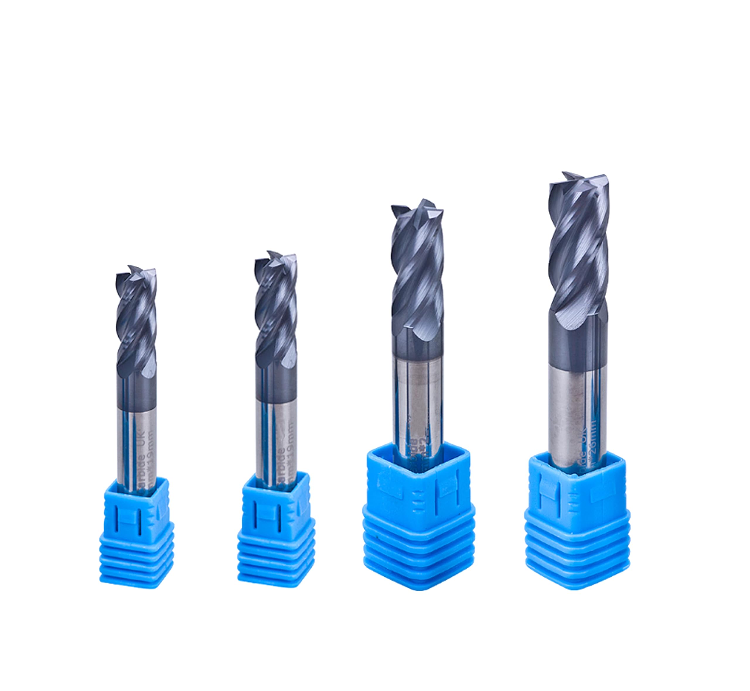 4,0 mm 5,0 mm 6,0 mm 8,0 mm carburo de tungsteno juego de fresa de extremo cuadrado CNC 4 Fultes adecuado para aceros endurecidos de aleación de metal (4/5/6/8set)