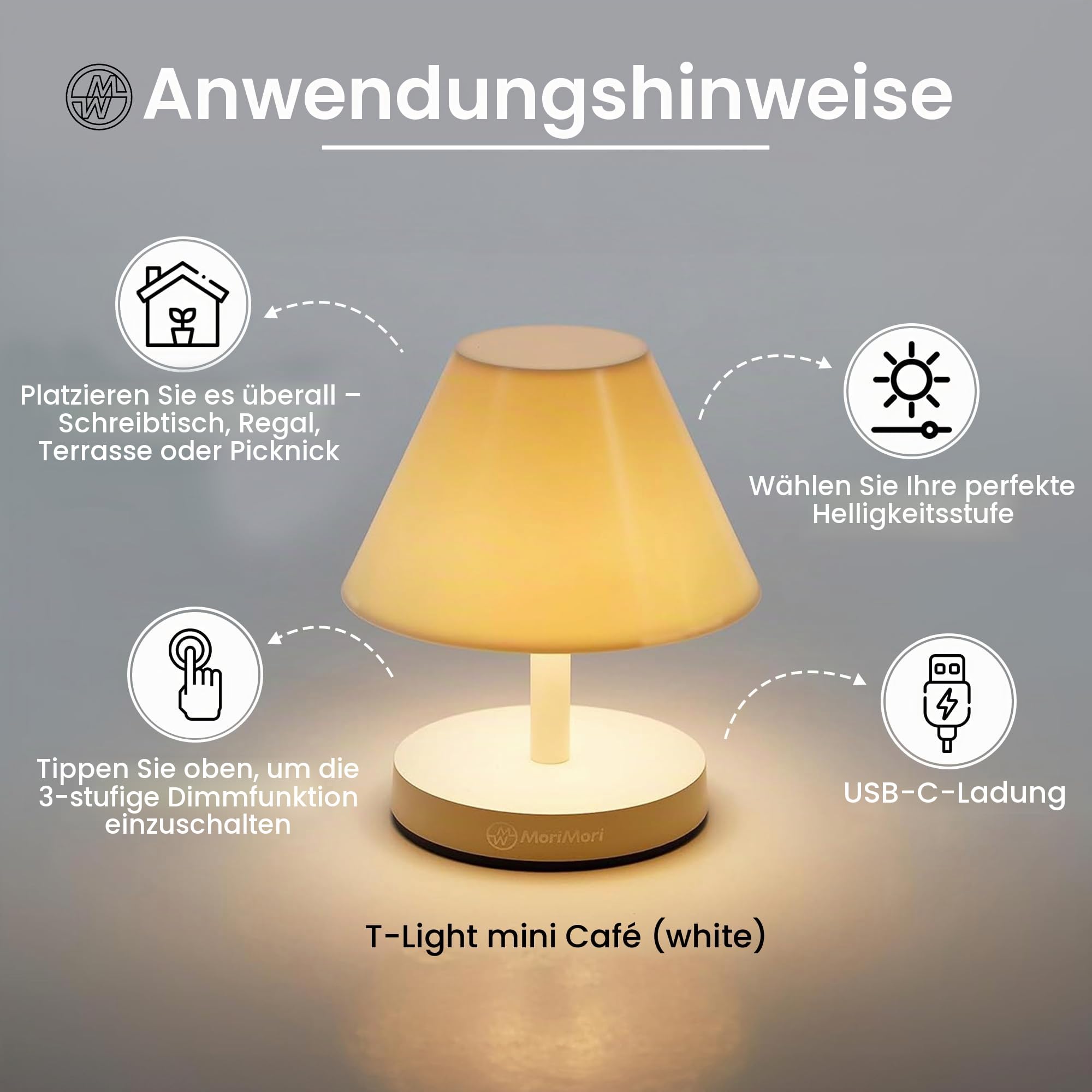 KOOKOO MoriMori T-Light mini Café (weiss)