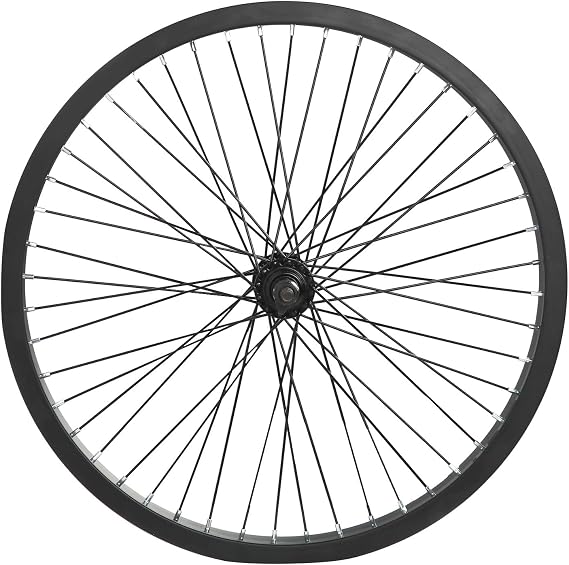 cubsala BMX Wheel 20 x 1.75 48H, Front and Rear Wheel with Single Speed Freewheel and Aluminium Rim, Black