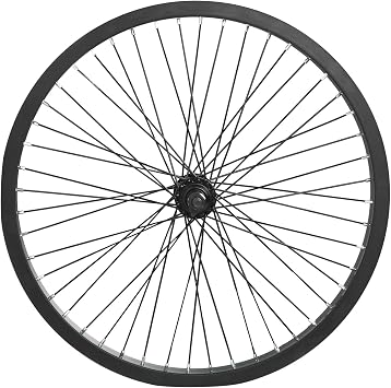 cubsala BMX Wheel 20 x 1.75 48H, Front and Rear Wheel with Single Speed Freewheel and Aluminium Rim, Black