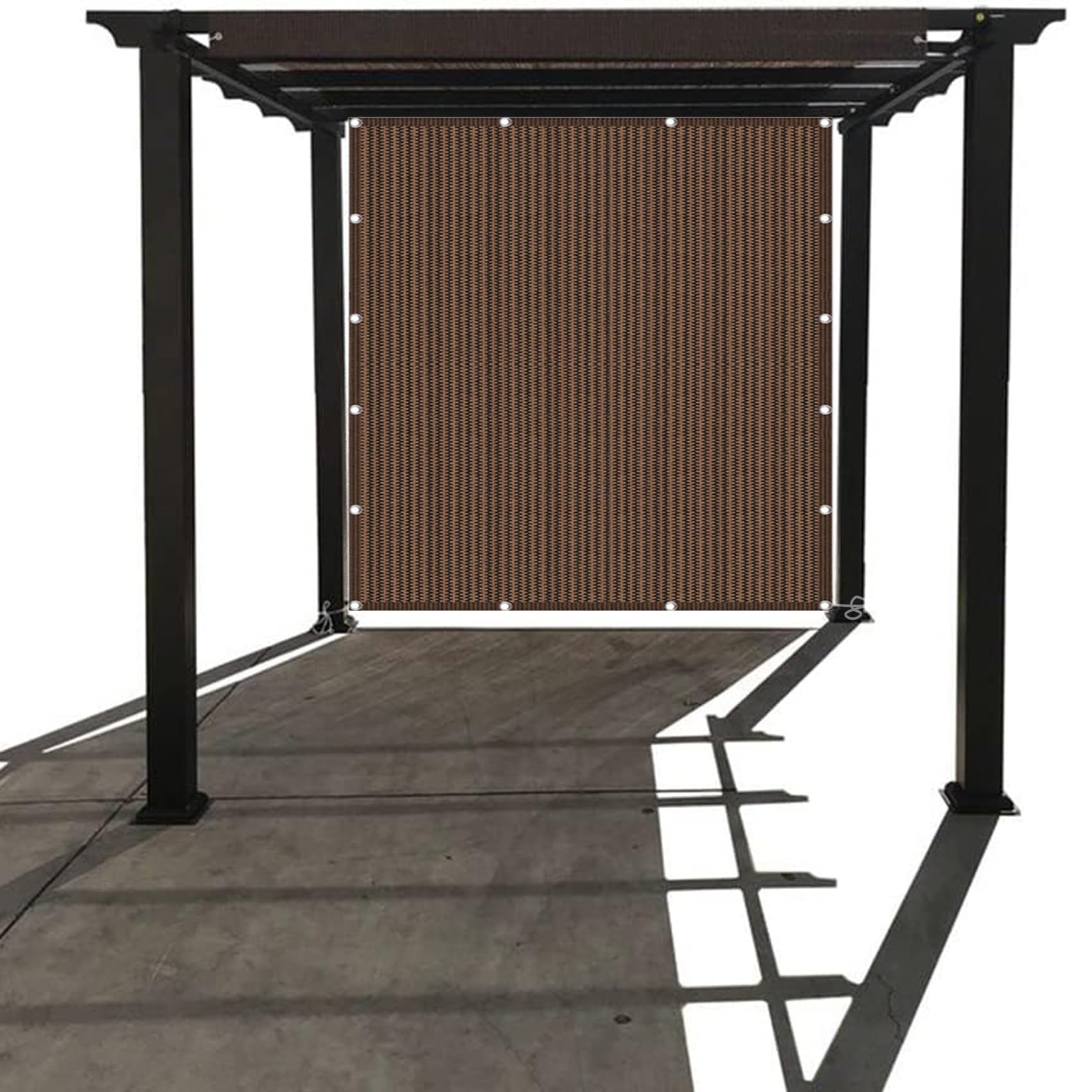 Rettangolare Telo Ombreggiante 200 x 320 cm, Protezione Uv, Permeabile All'Aria e All'Acqua, Rete Telo Ombra, Rete Ombreggiante per Esterno Terrazzo Balcone Giardino, Marrone