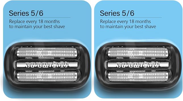 Boea Brown Compatible Series 5/6 Replacement Blade 53b F/C53B Compatible Shaver Replacement Blade Replacement Head 50-B1000s 51-M1200s 50-B7000cc 50-M1000s 60-B1000s Mens Electric Shaver Compatible