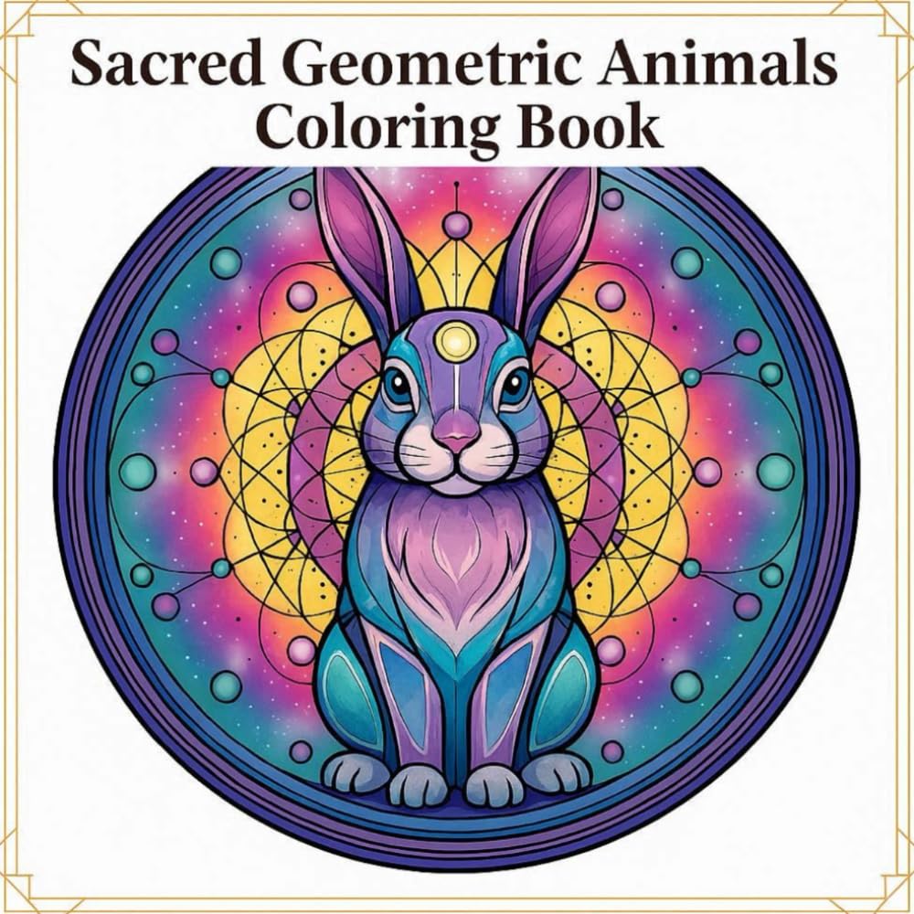 Sacred Geometric Animals Coloring Book: Intricate Animal Mandalas, Sacred Geometry Patterns & Designs for Relaxation & Creative Meditation | Coloring ... Teens Ages 12+ (Coloring Adventures for Kids)