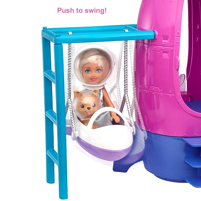 Foto 4 de 6 de Barbie Chelsea Muñeca Rubia con Set de Juego Espacial, Mascota de Juguete y Accesorios (Mattel GTW32)