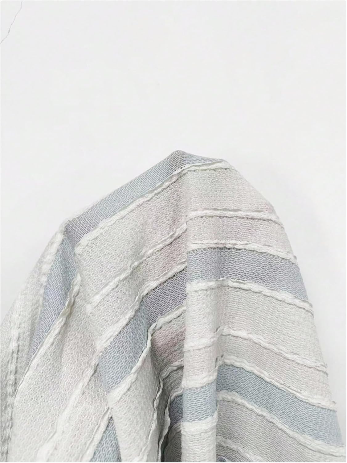 Men's Striped Baggy Shirts Color Block Short Sleeve Loose T Shirt Summer Textured Tee Tops - Image 4