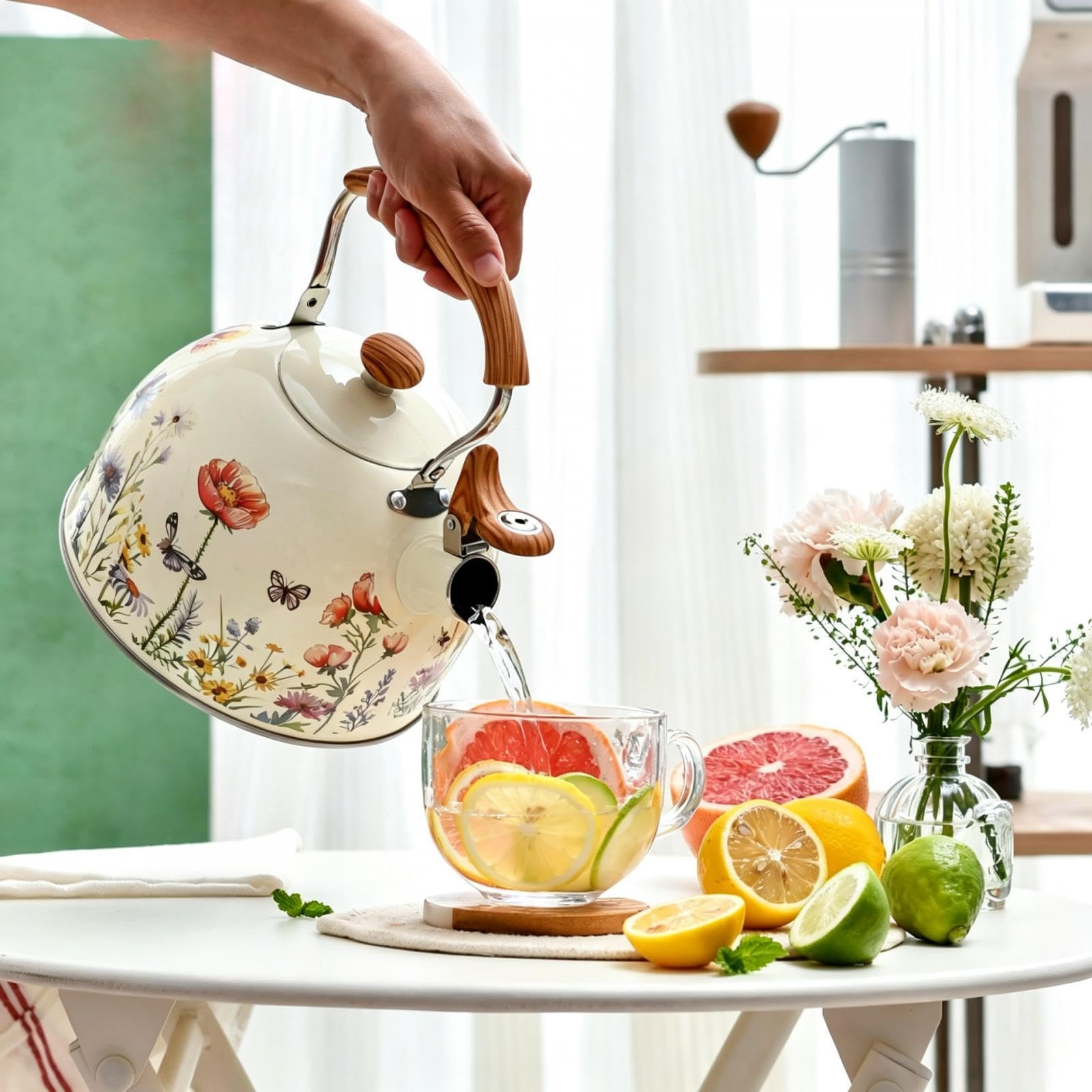 mit Lauter Pfeife, Rostfreiem Holzgriff, Ideal Zum Angeln Und für Grillabende Im Freien.