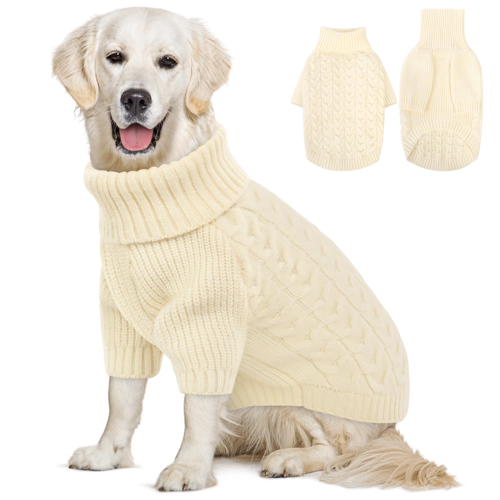 Amazon.com : Queenmore XL Dog Sweater, Dog Christmas Sweater, Warm Soft  Sweaters for Dogs Girl Boy, Knit Winter Coat for Extra Large Dogs, Pitbull,  Boxer (White, XL) : Pet Supplies