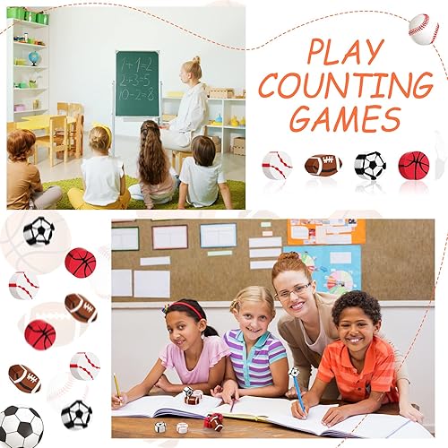 Miniatura 6 de 32 borradores deportivos para baloncesto, fútbol, fútbol, béisbol, para fiestas temáticas de cumpleaños, regalos, recompensas para el aula,