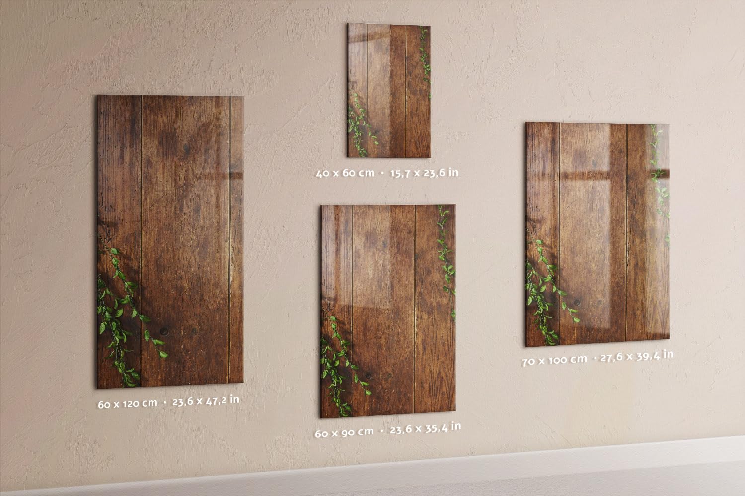 Lavagna per appunti magnetica 40x60 cm | Legno rustico