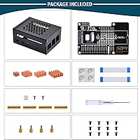 Vista 8 de GeeekPi Carcasa metálica con placa periférica N04 PCIe M.2 Key-M NVMe SSD PCIe para Raspberry Pi 5