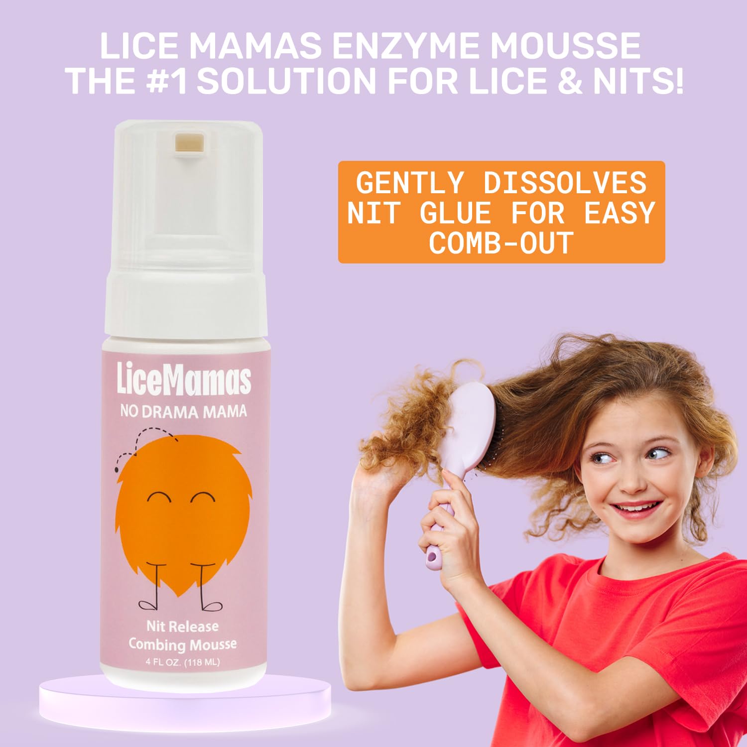 Mousse para un tratamiento eficaz, fórmula eliminadora aprobada por un salón para infestaciones difíciles sin productos químicos agresivos, disuelve el pegamento para facilitar el cuidado del cabello, 2