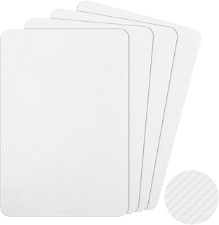4 piezas almohadillas antideslizantes alfombrillas de goma autoadhesivas para muebles - pegatinas de reducción de ruido para patas de muebles, patas de silla, muebles de protección de mesa (blanco)