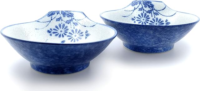 GOTO Blue Kiku bowls Japanese X2