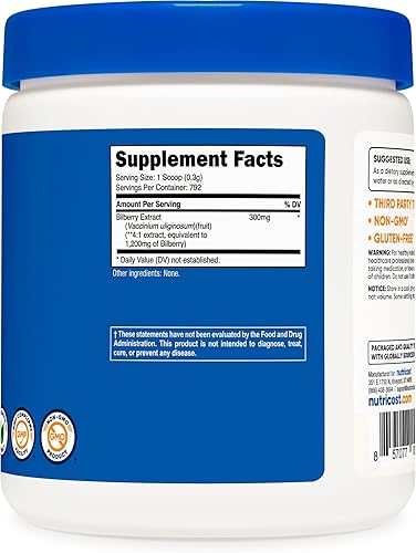 Miniatura 5 de Nutricost Arándano en polvo 8.82 oz - Sin gluten y sin OMG