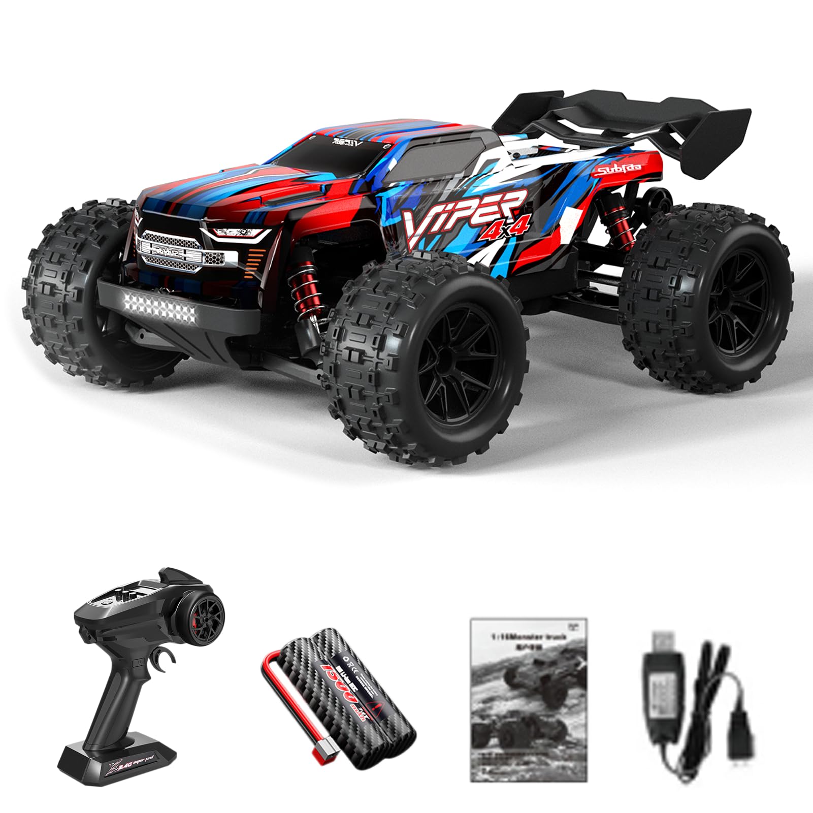 Auto telecomandata, 2,4 GHz, 1/16 RC, 36 km/h, fuoristrada radiocomandata ad alta velocità, crawler RC Truck per bambini, adatto per qualsiasi terreno