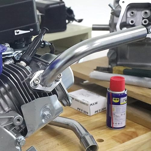 Miniatura 4 de Miaowa - Tubo de escape para bicicleta Coleman CT200U BT200X Mini Bike,para GX160 GX200 Go Cart, para Predator 212cc Go Kart y Mini Bike