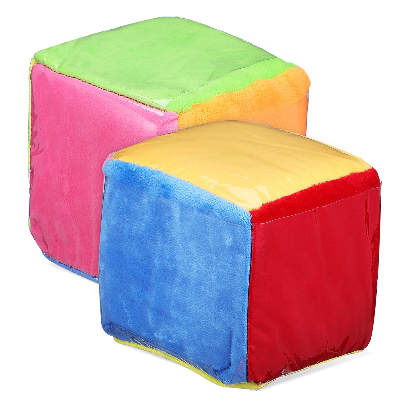 STOBOK 2pcs Jumbo Plush Dice Pocket Story DIY Cubes Card-insertable Cubes Throw Soft Fabric Dice Classroom Games Educational Learning Toys for Children 10cm