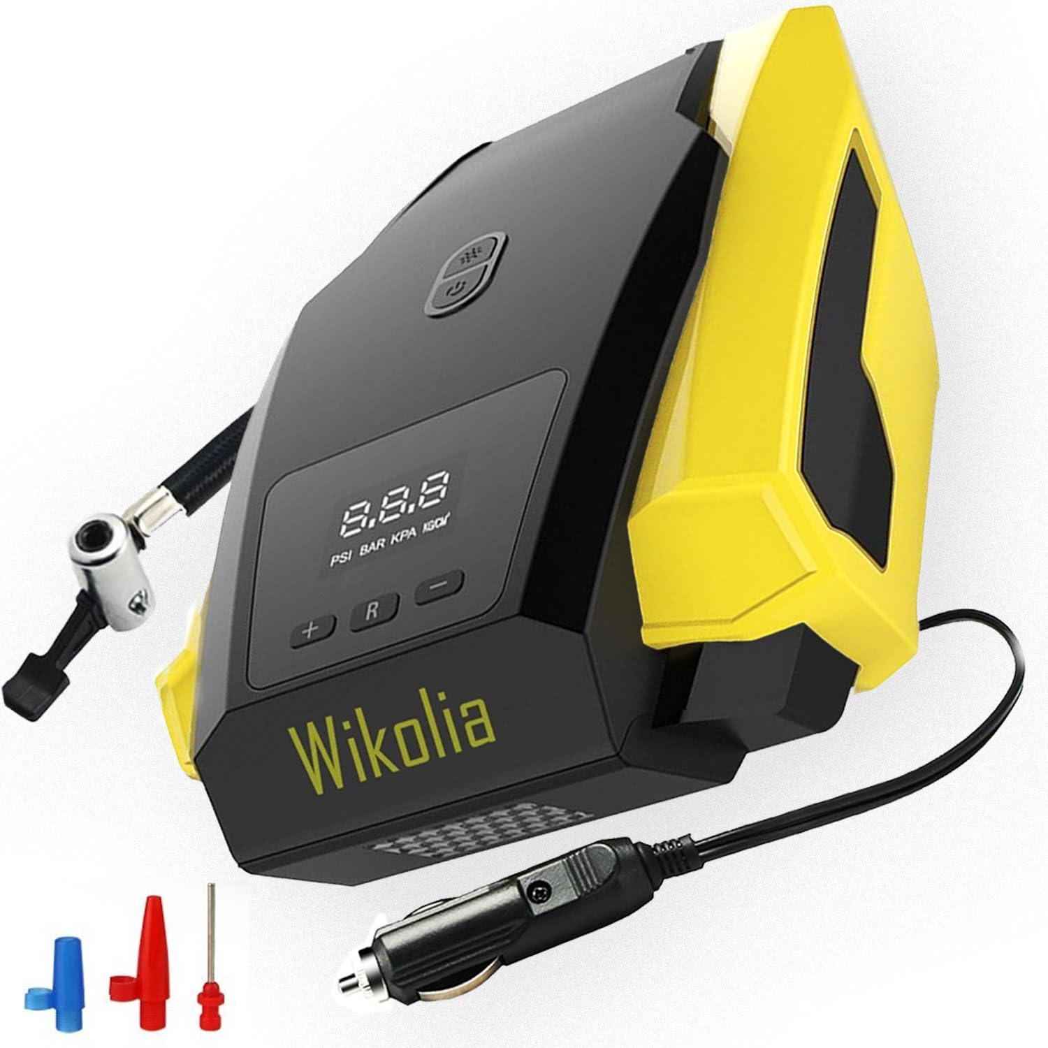 Portable Air Compressor Tire Inflator - Digital Pressure Gauge Auto Shut off Pump 150PSI 12V, Led Emergency Light, Compact Size for Cars,Trucks, Bikes and Basketball